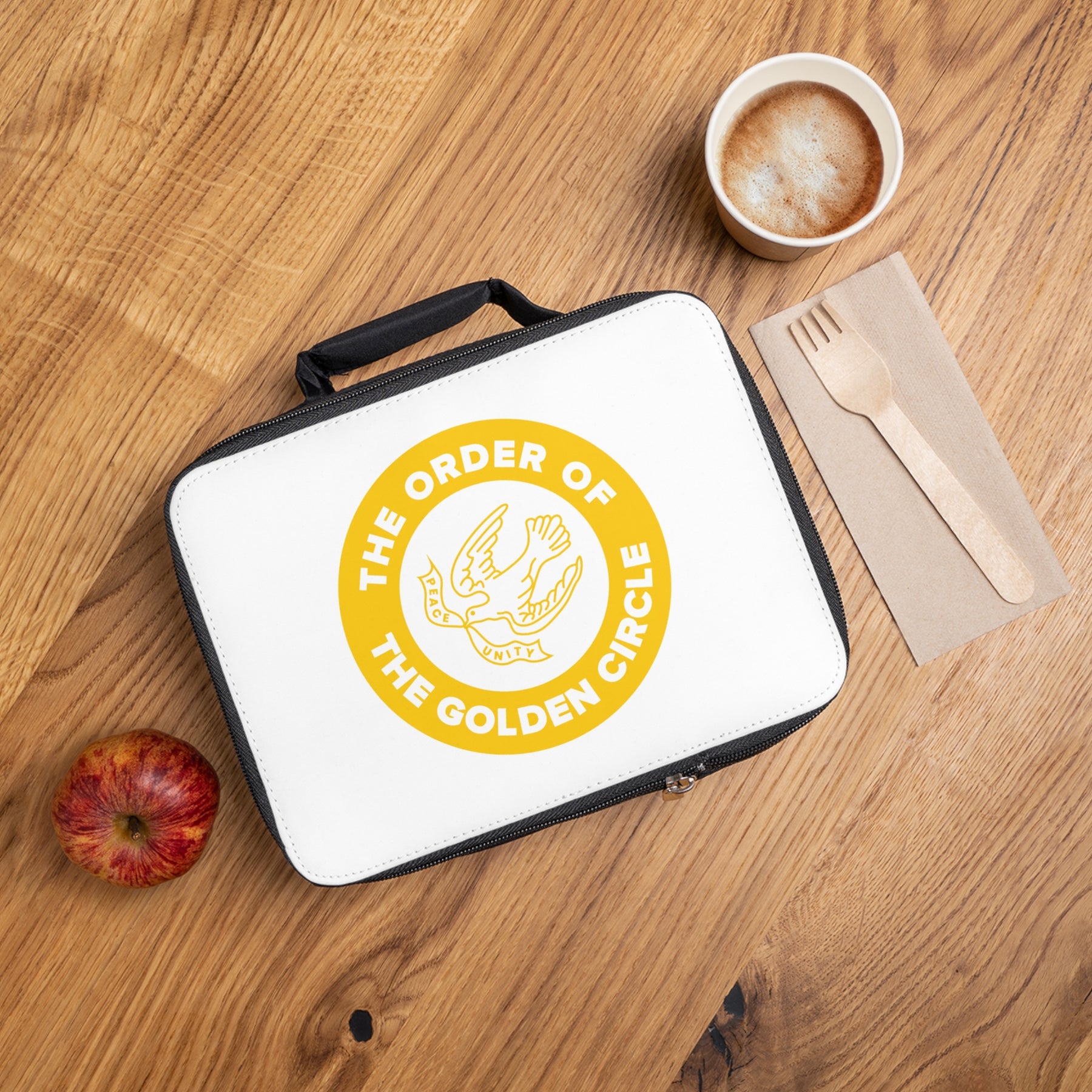 The Order of the Golden Circle Lunch Bag - Fully Insulated Zipper Closure - Bricks Masons