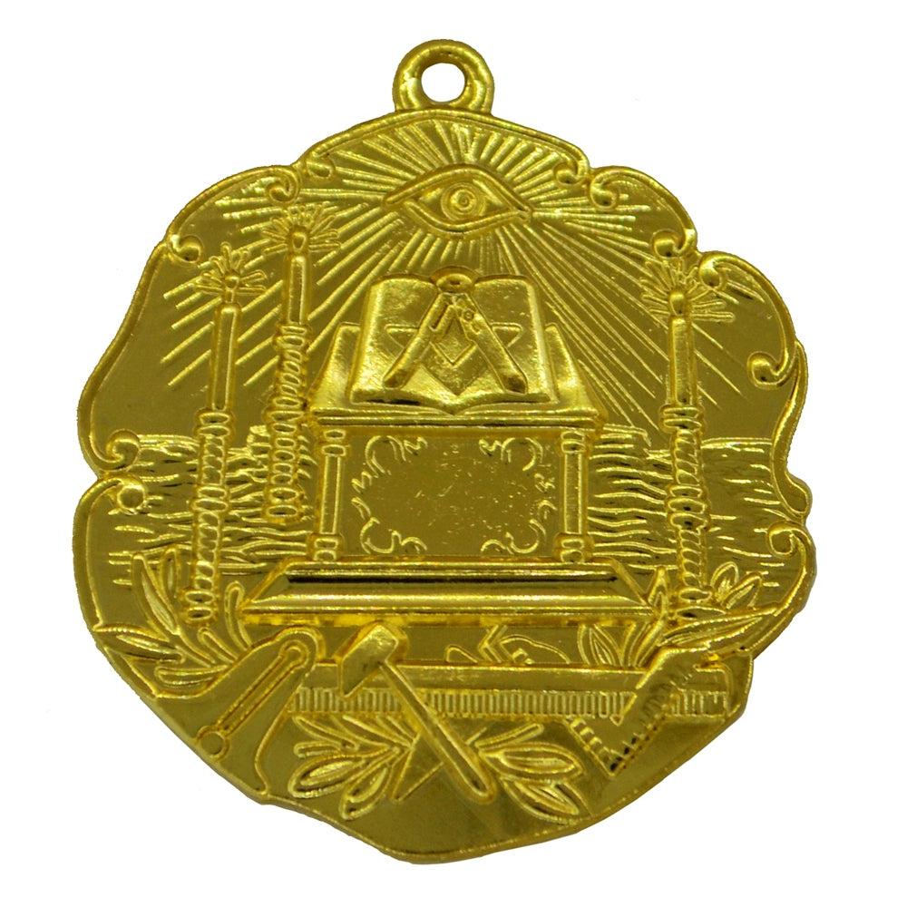 Master Mason Blue Lodge Lapel Pin - Bronze And Gold Plated Lodge Dual-Purpose Pendant - Bricks Masons