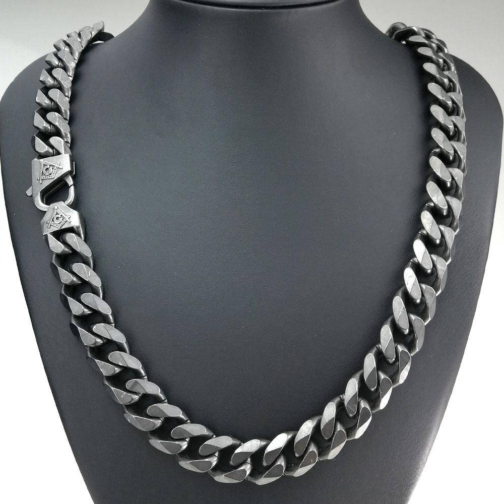 Master Mason Blue Lodge Necklace - Discrete Chain Silver - Bricks Masons