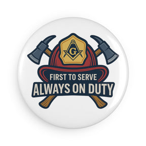 Master Mason Blue Lodge Magnet - Decorative Refrigerator - Bricks Masons