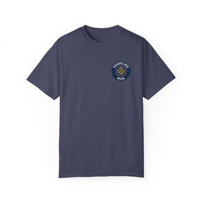 Master Mason Blue Lodge T-Shirt - Traveling Mason Garment-Dyed Tee - Bricks Masons