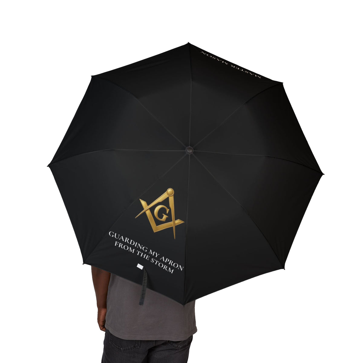 Master Mason Blue Lodge Umbrella - Guarding My Apron From The Storm S&C G - Bricks Masons
