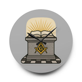 Master Mason Blue Lodge Clock - Sacred Altar Symbol of Light and Morality - Bricks Masons