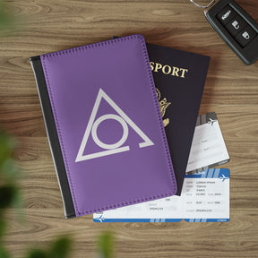 LOCOP Passport Cover - Purple PU Leather With  Inner Compartments - Bricks Masons