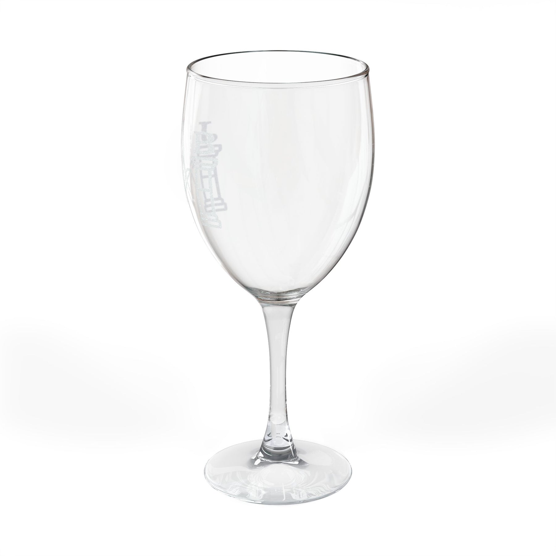 Master Mason Blue Lodge Wine Glass - Square & Compasses with J&B Pillars Emblem