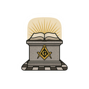 Master Mason Blue Lodge Sticker Decal - Kiss-Cut Masonic Altar - Bricks Masons
