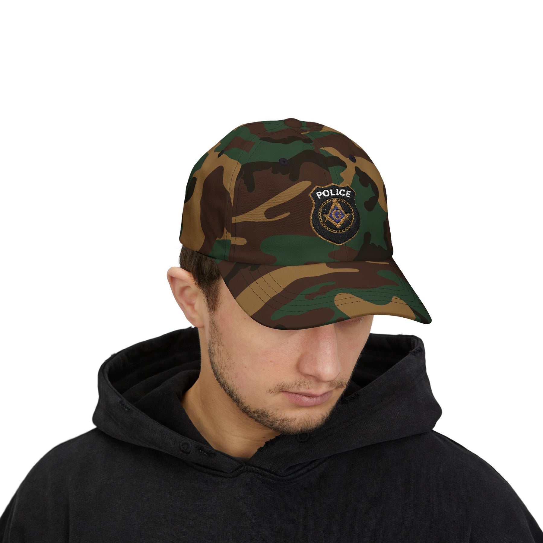 Master Mason Blue Lodge Baseball Cap - Embroidered Police Mason Dad Cap - Bricks Masons
