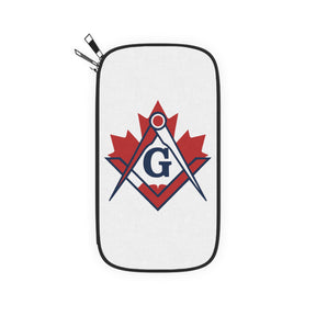 Master Mason Blue Lodge Canada Jurisdiction Passport Wallet - Red Maple Leaf - Bricks Masons