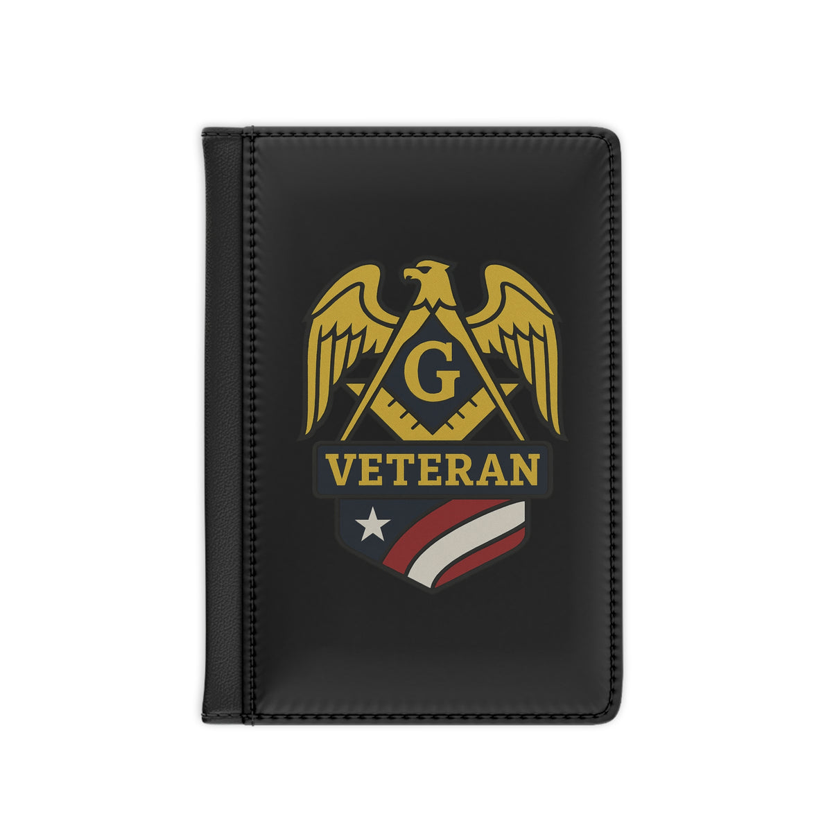 Master Mason Blue Lodge Passport Cover - Veteran Mason PU Leather Inner Compartments - Bricks Masons