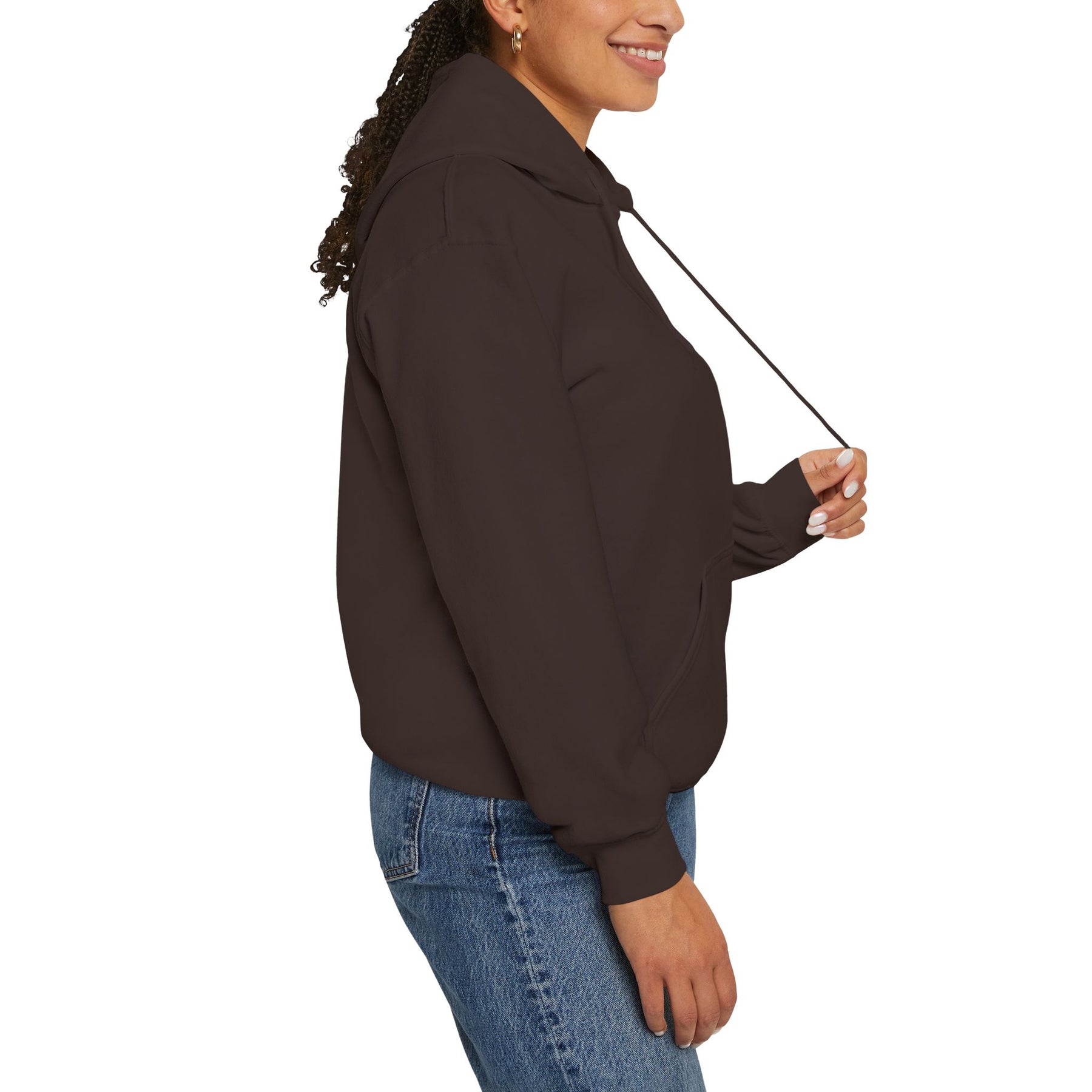 DOI Hoodie - Soft Cotton Poly Blend Front Stitch Detail - Bricks Masons