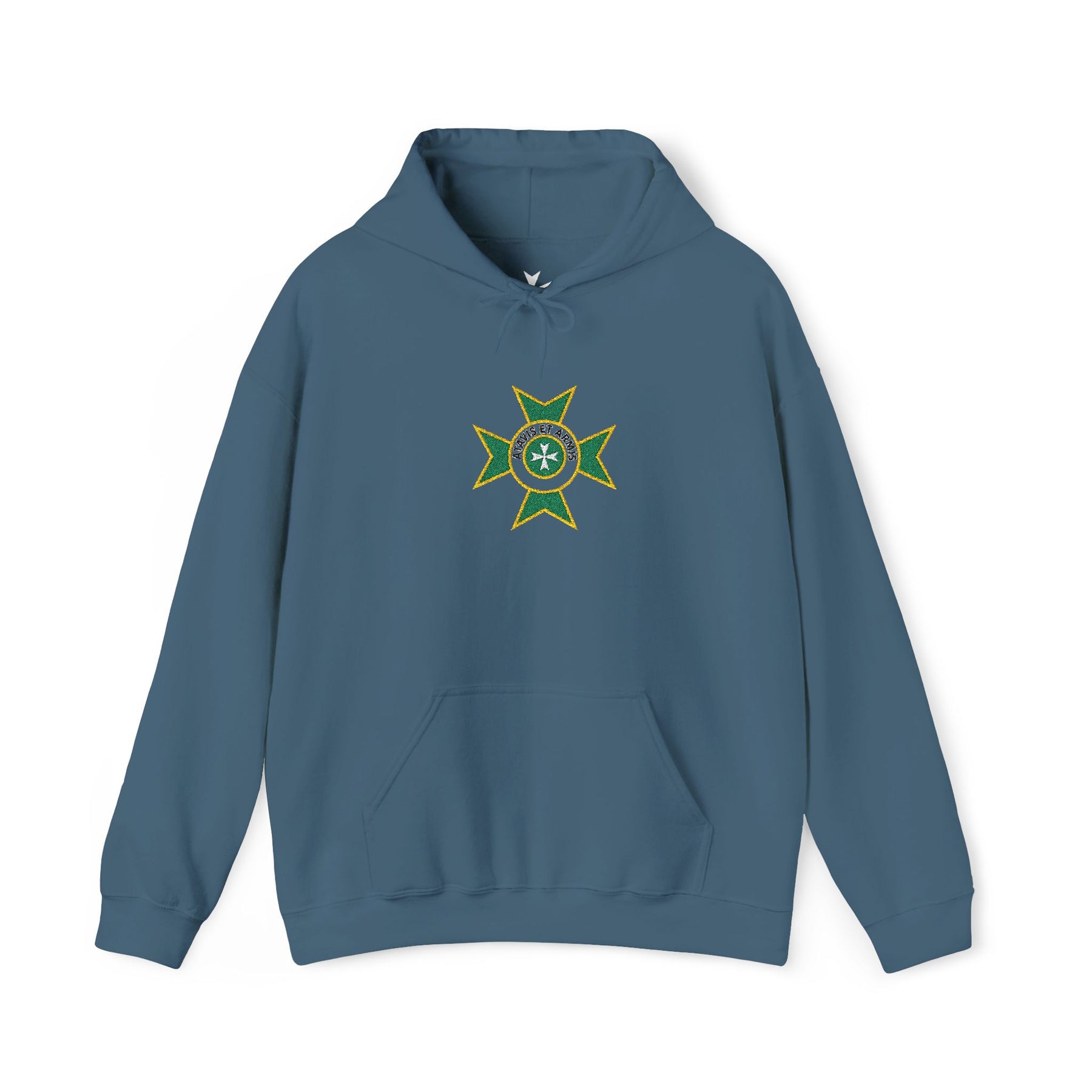 Order of Saint Lazarus Hoodie - Soft Cotton Poly Blend Front Stitch - Bricks Masons