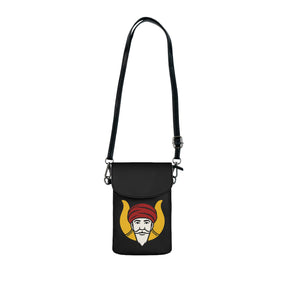 GROTTO Cell Phone Wallet - Microfiber Leather With Adjustable Strap - Bricks Masons