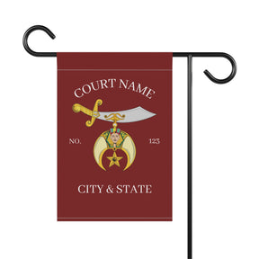 Shriners Yard Flag - Maroon Personalized Poly Poplin - Bricks Masons