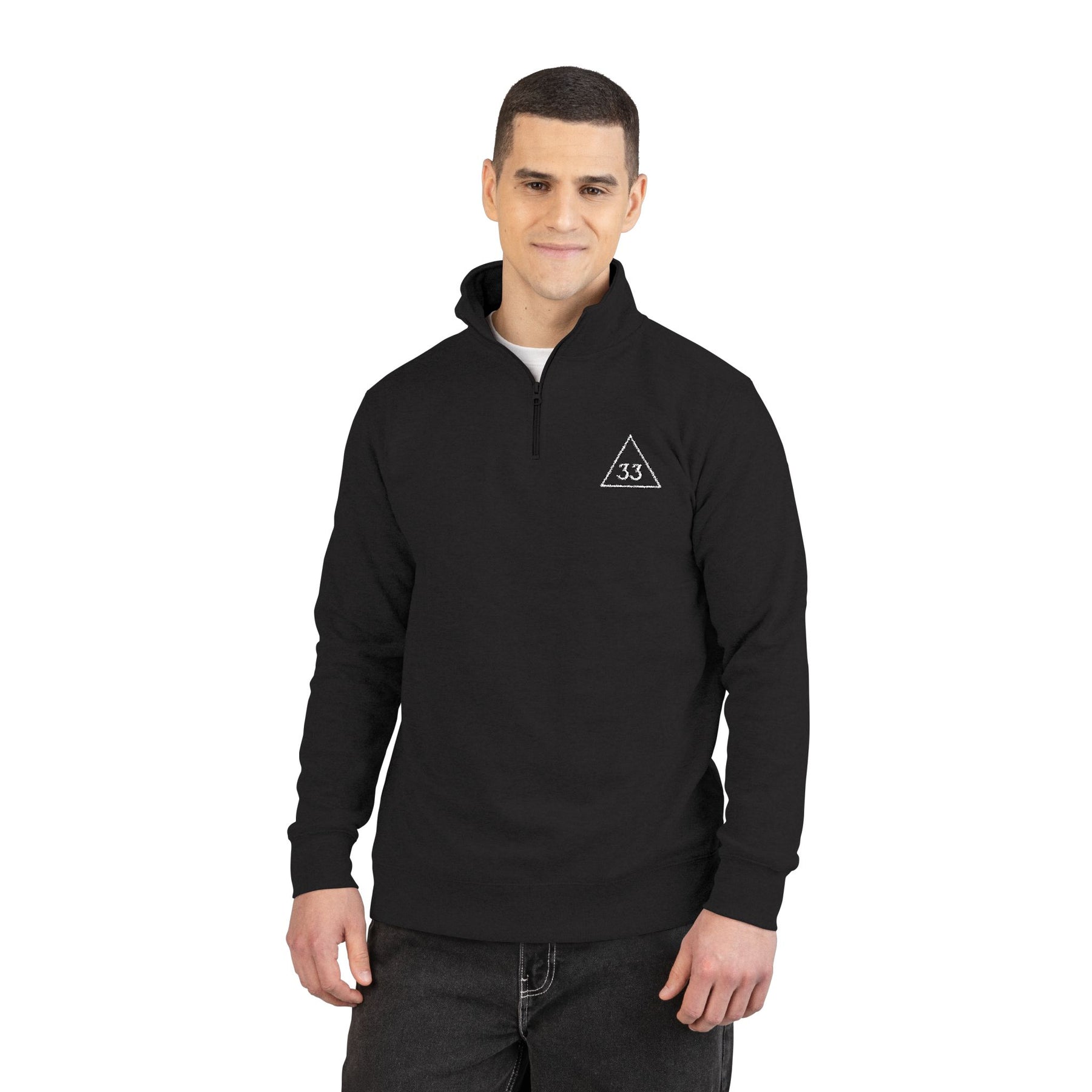 33rd Degree Scottish Rite Sweatshirt - Gold Triangle 33 Embroidery - Bricks Masons
