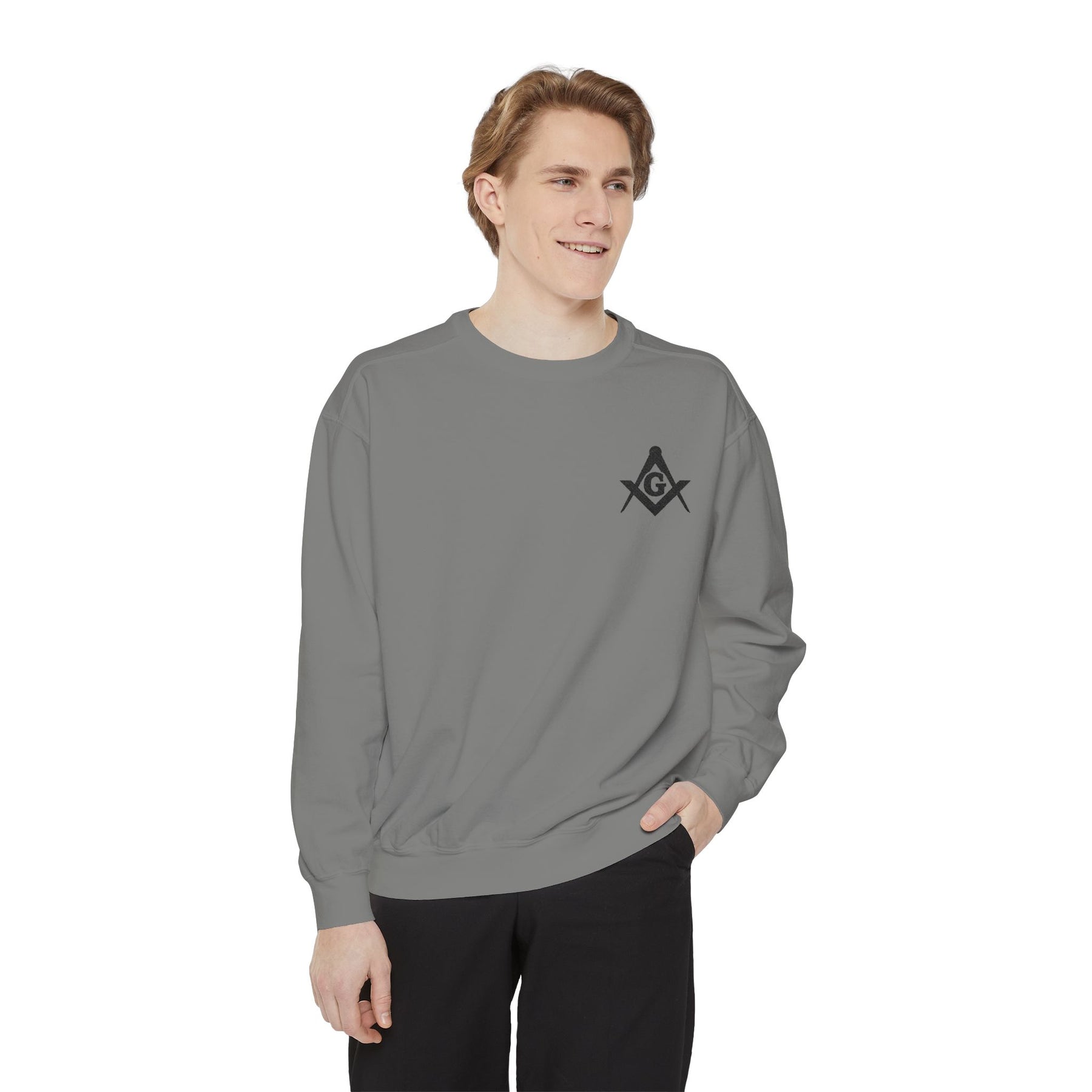 Master Mason Blue Lodge Sweatshirt - Classic Square & Compass Look - Bricks Masons