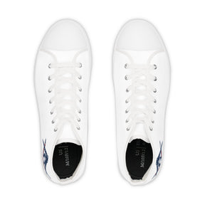Master Mason Blue Lodge Sneaker - High Top Black & White Sole with USA FLAG S&C G - Bricks Masons