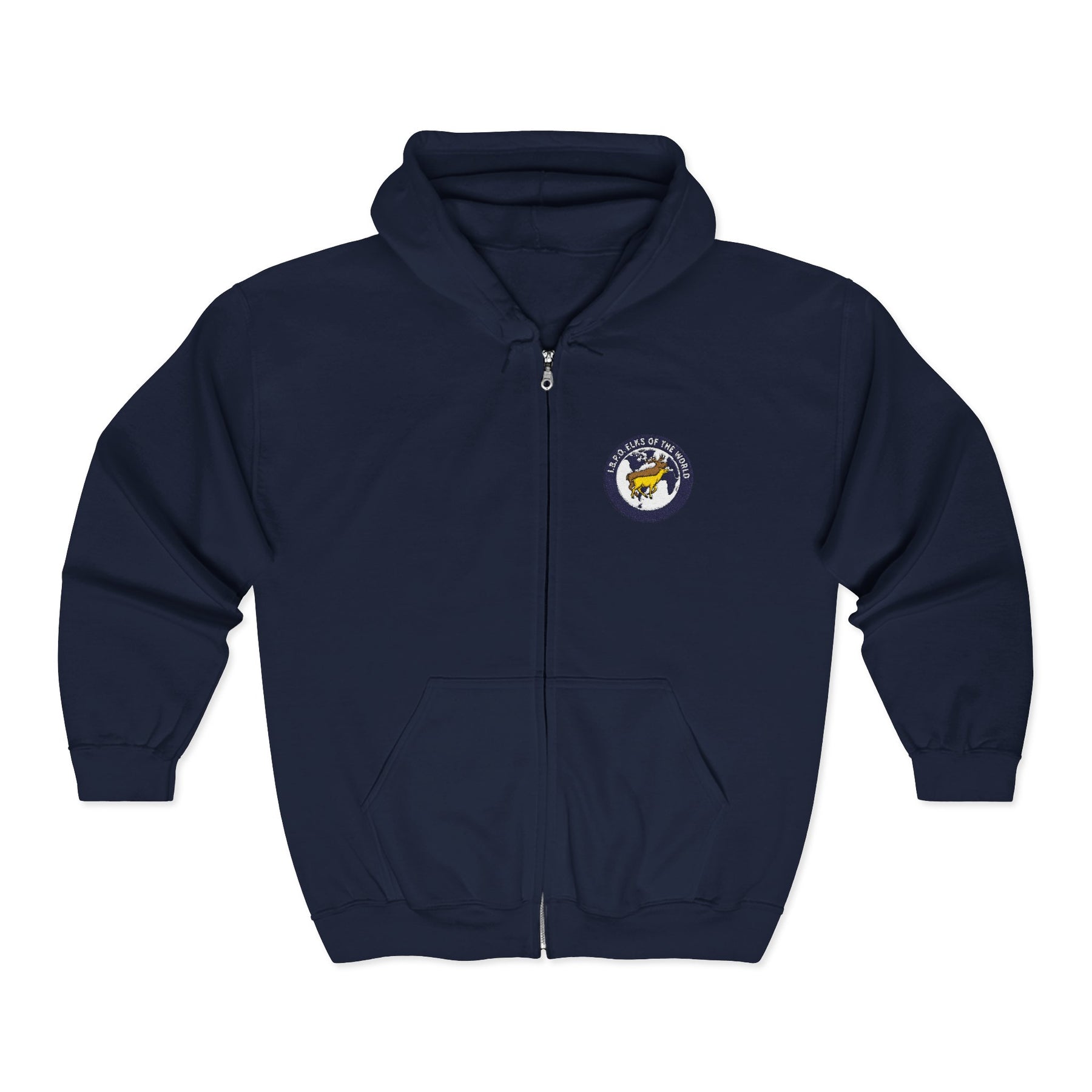 Elks of the World Hoodie - Zip Up Jacket Everyday Style - Bricks Masons