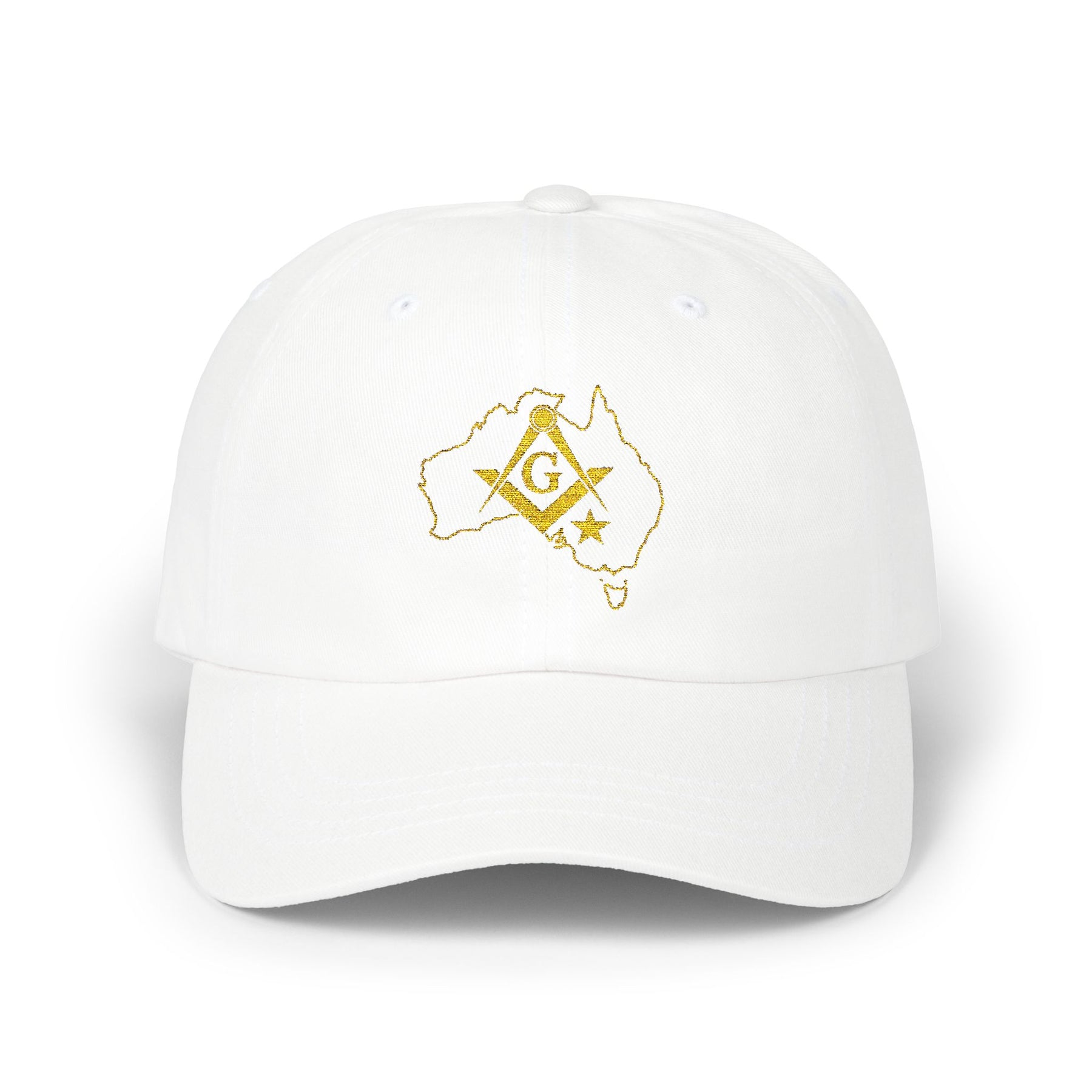 Master Mason Blue Lodge Australia Jurisdiction Baseball Cap - Australia Map Square & Compass G - Bricks Masons