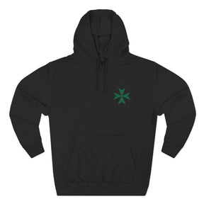 Order of Saint Lazarus Hoodie - Front Embroidered Detail - Bricks Masons
