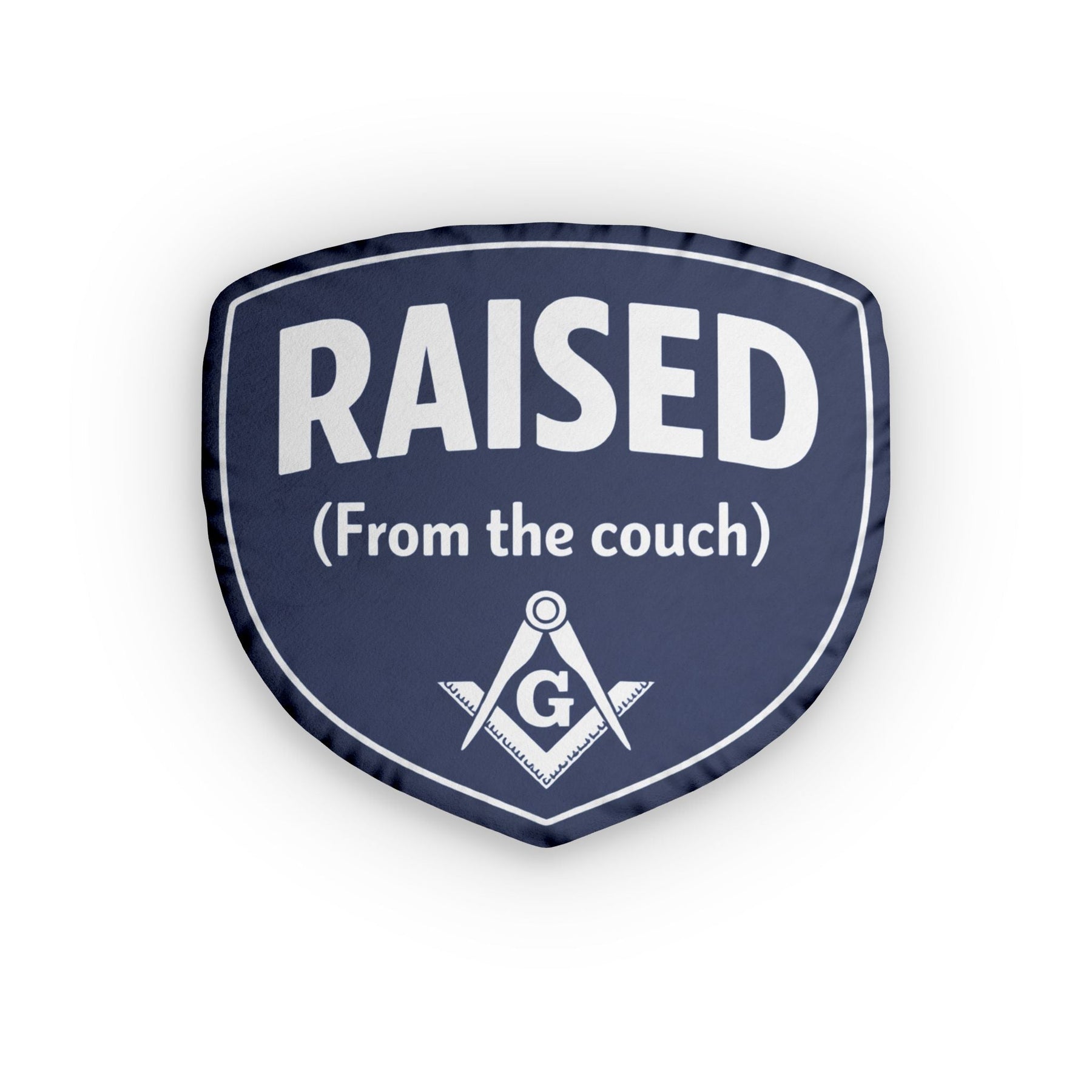 Master Mason Blue Lodge Pillow - Raised From The Couch Square & Compass G - Bricks Masons