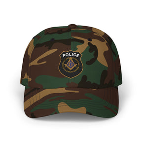 Master Mason Blue Lodge Baseball Cap - Embroidered Police Mason Dad Cap - Bricks Masons