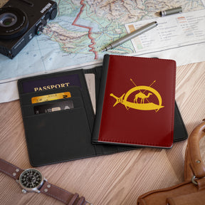 DOKO Passport Cover - Maroon PU Leather With Inner Compartments - Bricks Masons