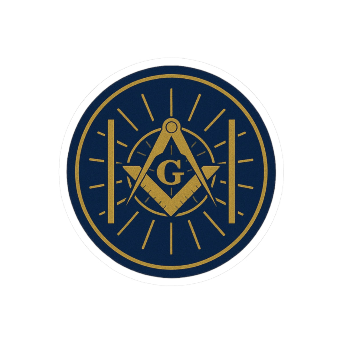 Master Mason Blue Lodge Sticker Decal - Kiss-Cut Colorful - Bricks Masons