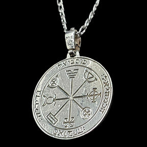 Solomon Pendant Third and Fourth Pentacle consecrated to Mercury 3 cm 9 Gr in silver 44 Seals of Solomon Art 1487 - Bricks Masons