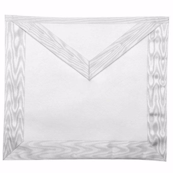 Entered Apprentice Blue Lodge Apron - All White Moire