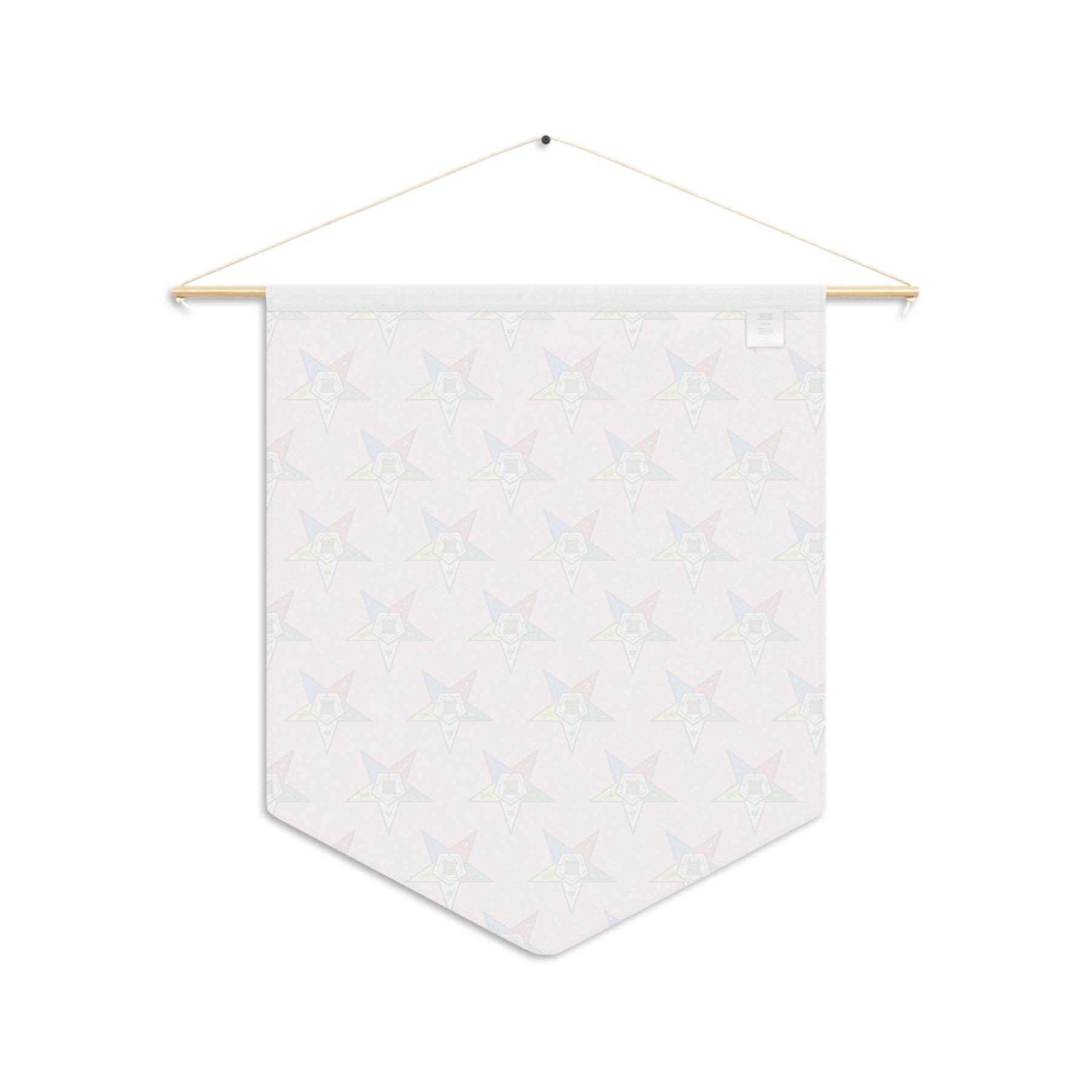 OES Pennant - Colorful Eastern Star Pattern - Bricks Masons