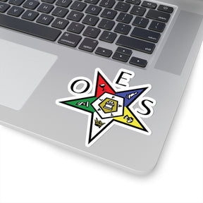 OES Sticker Decal - Kiss-Cut Colorful OES Star - Bricks Masons