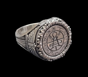 King Solomon's Signet Ring in Silver 1.5 cm 15 g Art 1579 - Bricks Masons