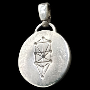 I said Kabbalah Acts of Love Alef Num Num Name of God 53 NANAEL in silver 2.5 Cm 9 Gr Art 1765 - Bricks Masons