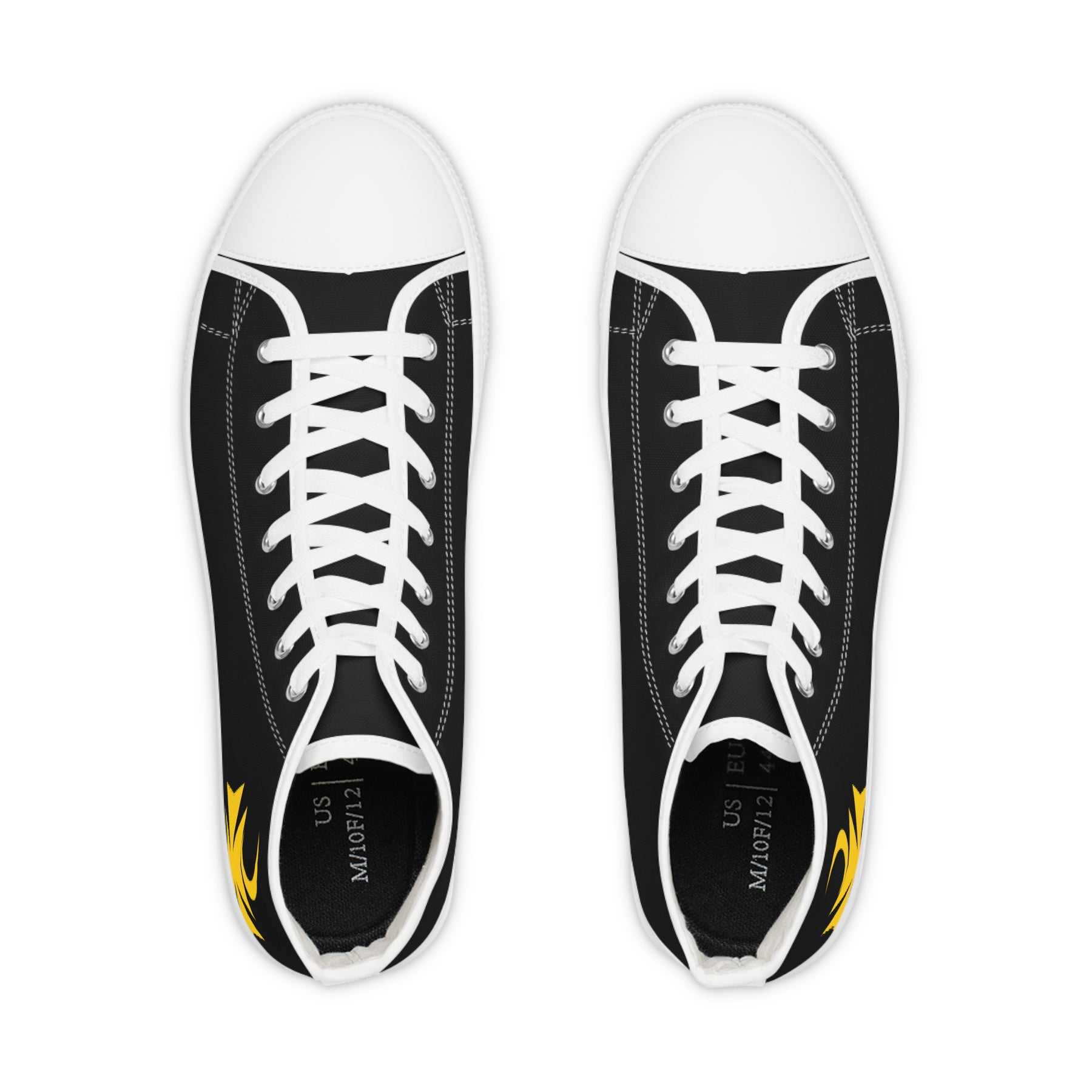 Knights of Constantinople Sneaker - High Top Black & White Golden Emblem - Bricks Masons