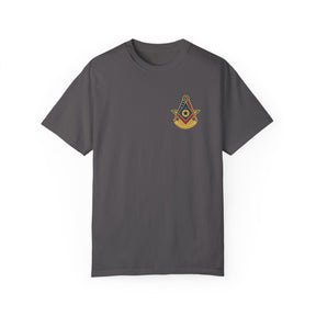 Past Master Blue Lodge T-Shirt - Garment-Dyed US Flag - Bricks Masons
