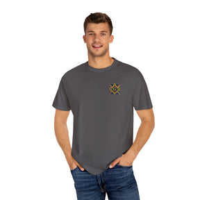 Master Mason Craft T-Shirt - United Kingdom Mason Garment-Dyed Tee - Bricks Masons