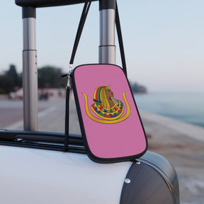 DOI Passport Wallet - Pink With Shoulder & Wrist Strap - Bricks Masons