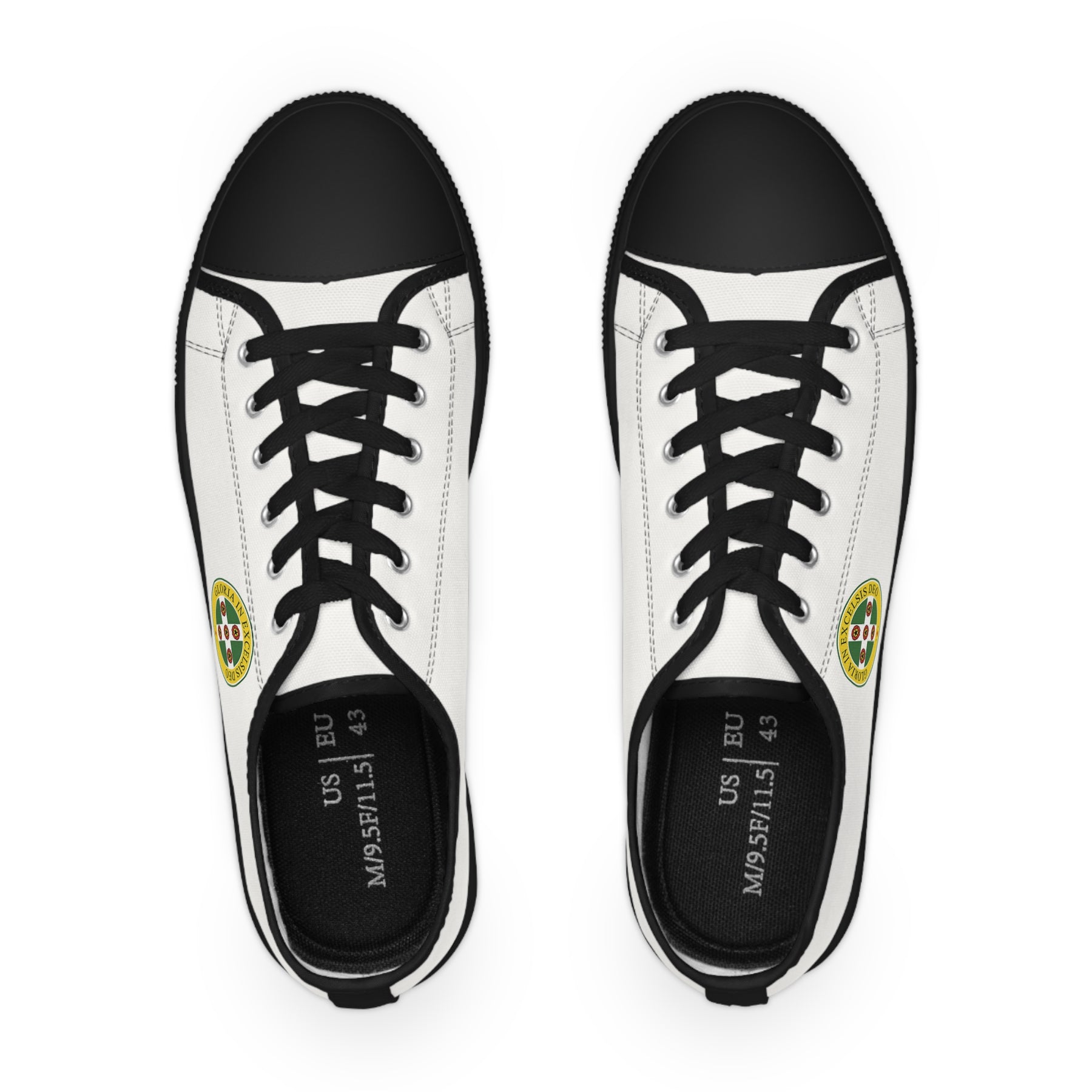 Royal Order of Scotland Sneaker - Low Top Sneaker Black & White Sole - Bricks Masons