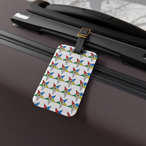 OES Luggage Tag - White With Black Leather Strap - Bricks Masons