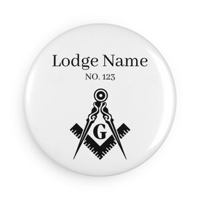 Master Mason Blue Lodge Magnet - Decorative Refrigerator Custom - Bricks Masons