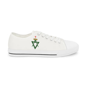 Allied Masonic Degrees Sneaker - Low Top Sneaker Black & White AMD Emblem - Bricks Masons
