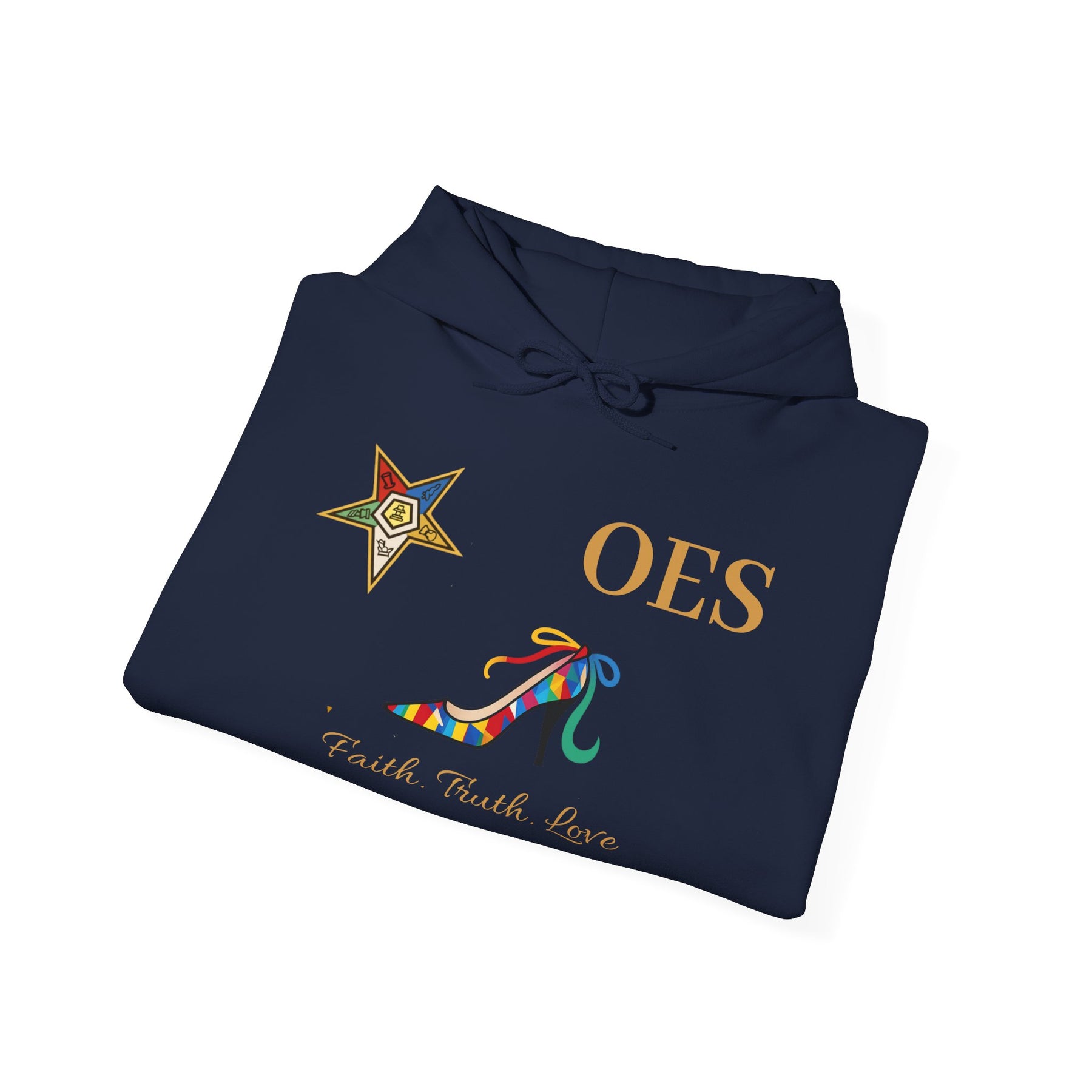 OES Hoodie - Faith Truth & Love with The Colorful Eastern Star - Bricks Masons