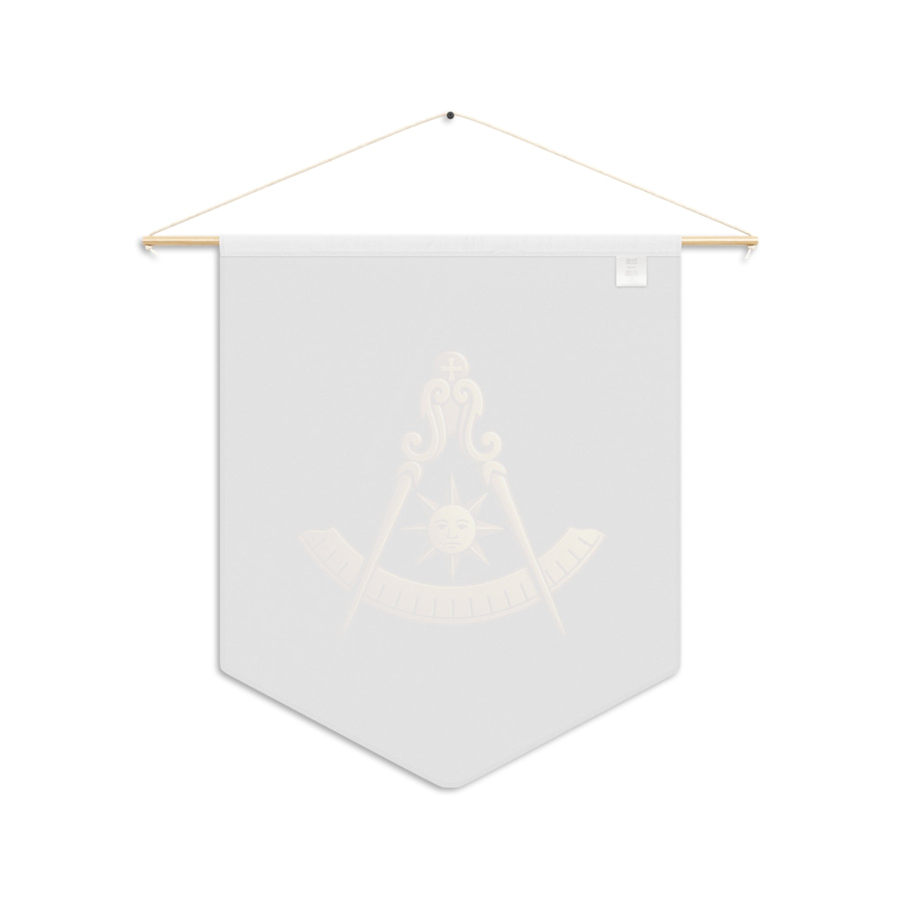 Past Master Blue Lodge Pennant - Quadrant with Sun and Compass Emblem - Bricks Masons