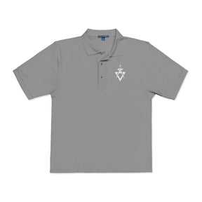Allied Masonic Degrees Polo Shirt - Embroidered White AMD Emblem Various Colors - Bricks Masons