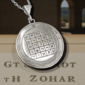 Wiccan Pendant Second Pentacle consecrated to Saturn Silver 3 Cm 8 Gr 44 Seals of Solomon Art 1723 - Bricks Masons