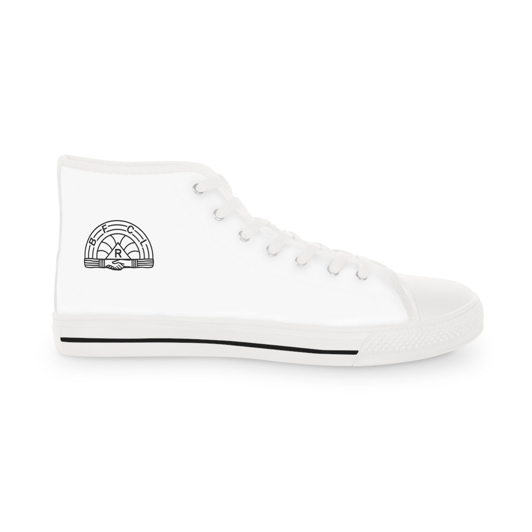 International Order Rainbow For Girls Sneaker - High Top Black & White - Bricks Masons