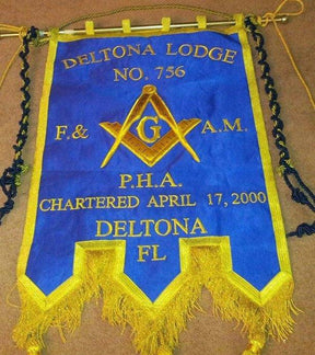 Custom Masonic Banner - Handmade Embroidery Expose