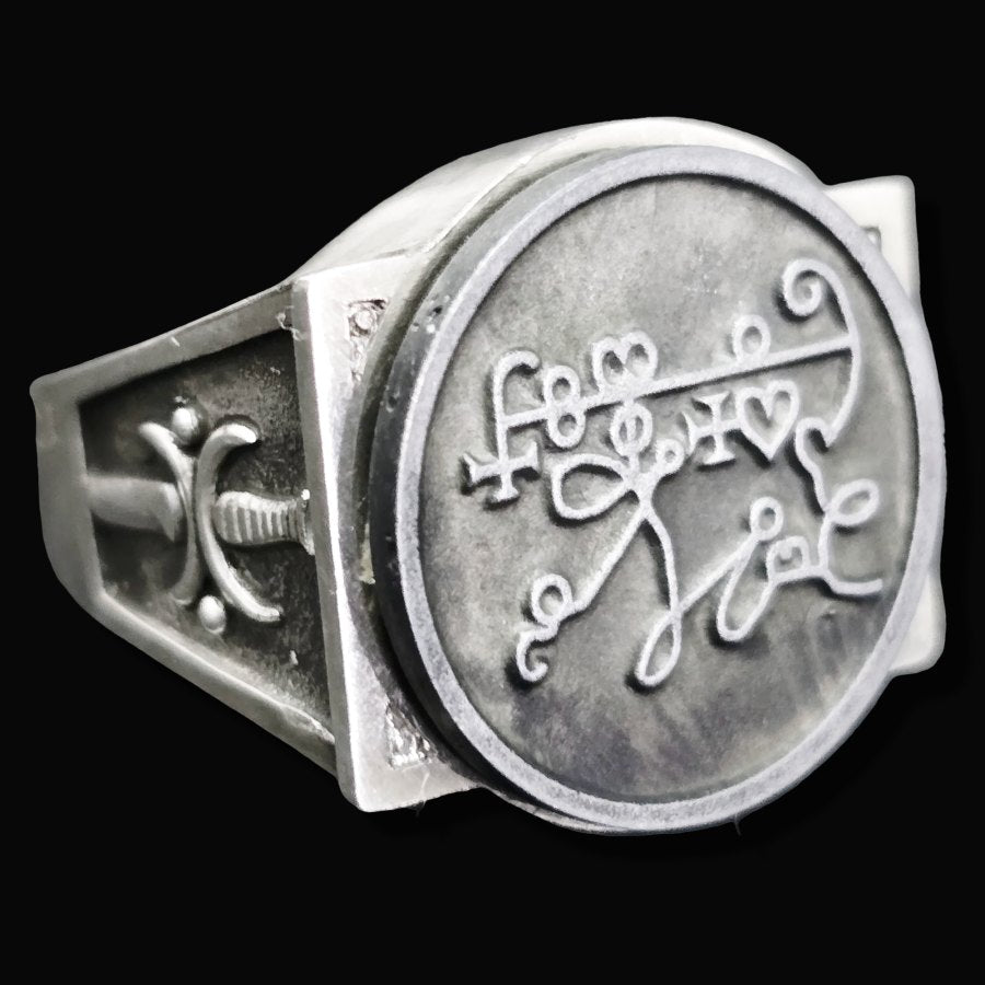 Ancient Israel Ring - Key of Solomon BELETH In Silver - Bricks Masons