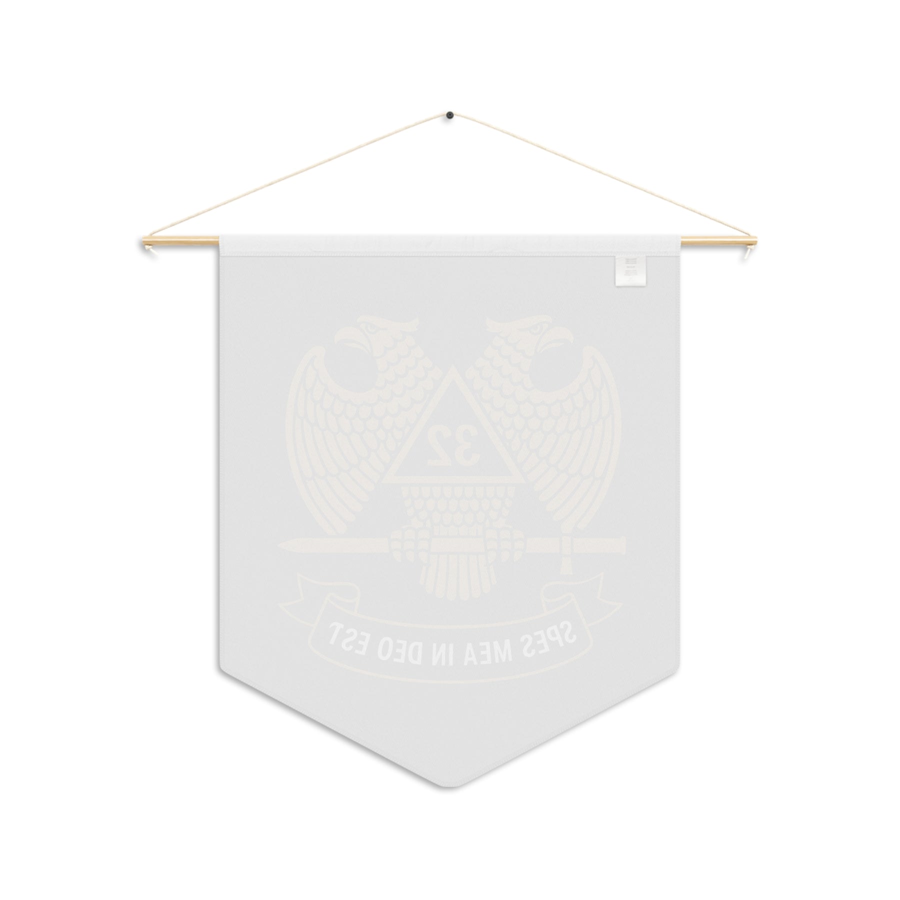 32nd Degree Scottish Rite Pennant - Spes Mea in Deo Est with Double Headed Eagle - Bricks Masons