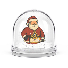 Master Mason Blue Lodge Snow Globe - Square & Compass G Emblem Inside - Bricks Masons